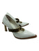 Fendi Shoe Size 39.5 White & Brown Patent Leather Pointed Toe Buckle Pumps White & Brown / 39.5