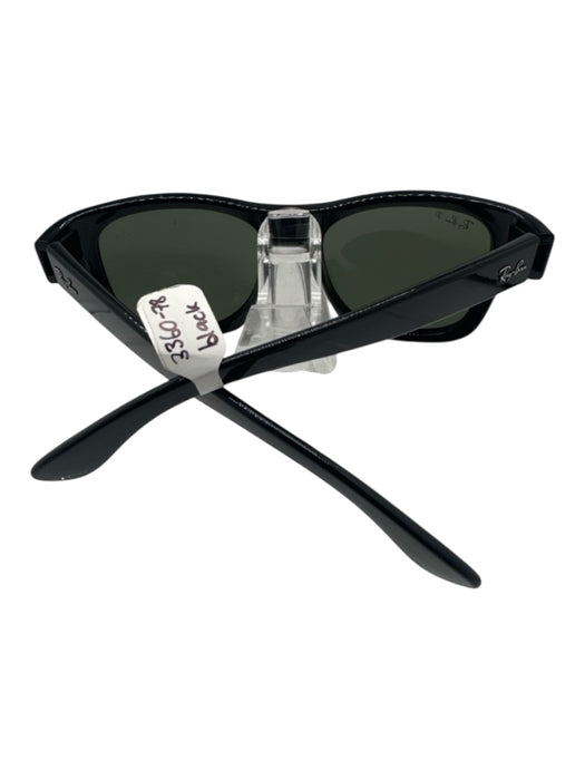 Ray Ban Black Acetate Silver Hardware Square Sunglasses Black