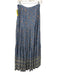 Veronica Beard Size S Blue & Multi Viscose & Cotton Floral Side Zip Maxi Skirt Blue & Multi / S