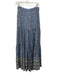 Veronica Beard Size S Blue & Multi Viscose & Cotton Floral Side Zip Maxi Skirt Blue & Multi / S