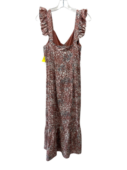 Cleobella Size S Brown, White, Blue Cotton Sleeveless Paint Splatter Dress Brown, White, Blue / S