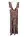 Cleobella Size S Brown, White, Blue Cotton Sleeveless Paint Splatter Dress Brown, White, Blue / S