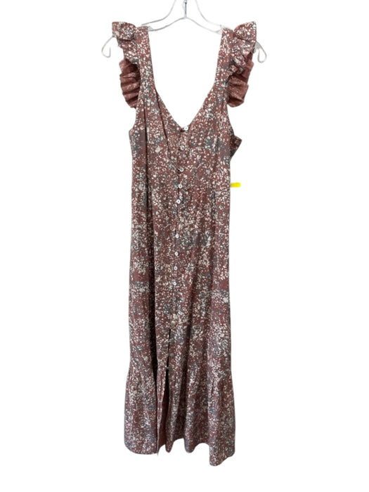 Cleobella Size S Brown, White, Blue Cotton Sleeveless Paint Splatter Dress Brown, White, Blue / S