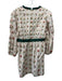 Anna Cate Size M White, Green, Multi Cotton & Linen Long Sleeve Bouquet Dress White, Green, Multi / M