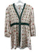 Anna Cate Size M White, Green, Multi Cotton & Linen Long Sleeve Bouquet Dress White, Green, Multi / M