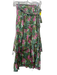 Banjanan Size M Green, Pink, Multi Cotton Floral Wrap Midi Skirt Green, Pink, Multi / M