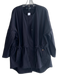 St. John Size L Black Nylon Blend Zip Front Drawstring Hip Length Jacket Black / L