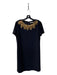 Alice + Olivia Size 12 Black & Gold Polyester Round Neck Short Sleeve Dress Black & Gold / 12