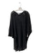 Diane Von Furstenberg Size 10 Black Silk V Neck Long Sleeve Sheer Overlay Dress Black / 10