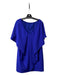 Milly Size 12 Royal Blue Polyester Blend Boat Neck V Back Side Zip Dress Royal Blue / 12