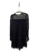 Ramy Brook Size M Black Silk Long Sleeve Lace Detail Round Neck Dress Black / M