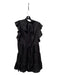 Cinq a Sept Size 10 Black Polyester High Neck Flutter Sleeve Back Zip Dress Black / 10