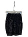 Show Me Your Mumu Size L Black Polyester Blend Tie Front Sequin Mini Skirt Black / L