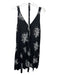 Lover Size 6 Black & Ivory Viscose Sweetheart Neckline Sleeveless Dress Black & Ivory / 6