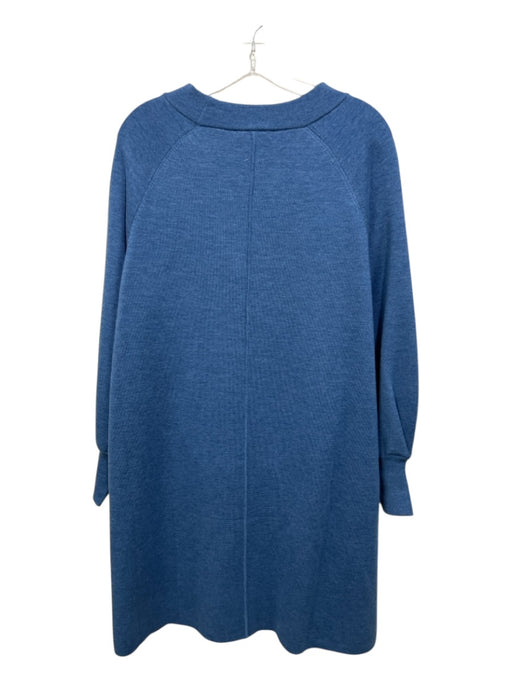Ann Mashburn Size XL Cornflower Blue Merino Wool Rib Knit Long Sleeve Dress Cornflower Blue / XL
