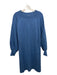 Ann Mashburn Size XL Cornflower Blue Merino Wool Rib Knit Long Sleeve Dress Cornflower Blue / XL