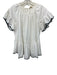 Ann Mashburn Size M White Cotton Scallop Hem Round Neck Keyhole Back Top White / M
