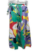 Mara Hoffman Size XL Green, Purple & Multi Organic Cotton Wrap pocket Maxi Skirt Green, Purple & Multi / XL