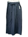 Ulla Johnson Size 10 Black Cotton High Waist Belt Inc Buttons Wide Leg Pants Black / 10