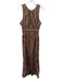 Faithful The Brand Size 8 Brown & White Cotton Boat Neck Sleeveless Dress Brown & White / 8