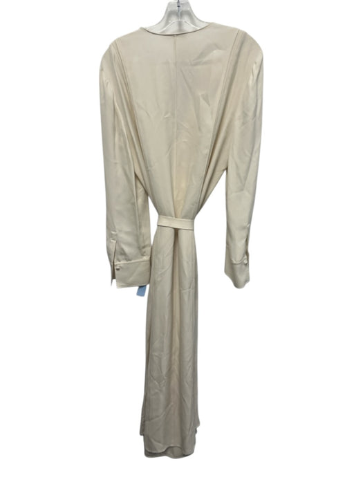 Ulla Johnson Size Est S/M Cream White No Fabric Tag V Neck Vertical Seam Dress Cream White / Est S/M