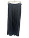 Ulla Johnson Size 10 Black Polyester Ruffle Trim Side Zip Pleated Maxi Skirt Black / 10