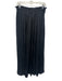 Ulla Johnson Size 10 Black Polyester Ruffle Trim Side Zip Pleated Maxi Skirt Black / 10
