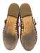 Margaux Shoe Size 43 Camel Brown Leather Woven Cutout Adjustable Strap Sandals Camel Brown / 43
