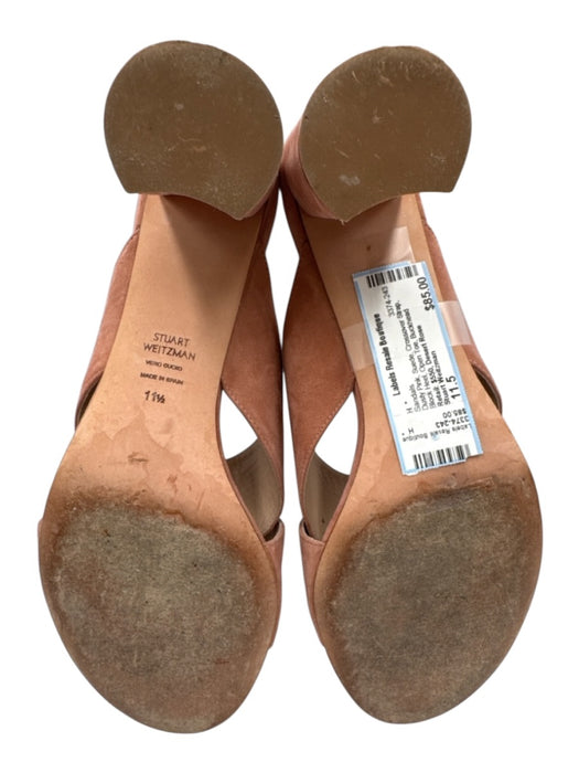 Stuart Weitzman Shoe Size 11.5 Dusty Pink Suede Crossover Strap Open Toe Sandals Dusty Pink / 11.5