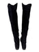 Stuart Weitzman Shoe Size 10 Black Suede Side Zip Round Toe Low Heel Boots Black / 10