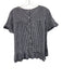 Sezane Size 40 /  XL Blue & White Cotton Ruffle Trim Gingham Button Back Top Blue & White / 40 /  XL