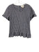 Sezane Size 40 /  XL Blue & White Cotton Ruffle Trim Gingham Button Back Top Blue & White / 40 /  XL