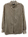 Rag & Bone Size L Brown & White Cotton Stripe Long Sleeve Button Down Top Brown & White / L