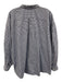 Ann Mashburn Size L Blue & White Cotton Gingham Long Balloon Sleeve Top Blue & White / L