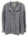 Ann Mashburn Size L Blue & White Cotton Gingham Long Balloon Sleeve Top Blue & White / L