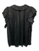 Ulla Johnson Size 10 Black Polyester Pleated Tie Detail Flutter Cap Sleeve Top Black / 10