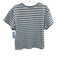 Tuckernuck Size L Blue & Cream Cotton Stripe Boxy short sleeve Top Blue & Cream / L