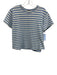 Tuckernuck Size L Blue & Cream Cotton Stripe Boxy short sleeve Top Blue & Cream / L