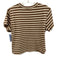 Tuckernuck Size L Brown & Cream Cotton Stripe Boxy short sleeve Top Brown & Cream / L