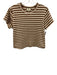 Tuckernuck Size L Brown & Cream Cotton Stripe Boxy short sleeve Top Brown & Cream / L