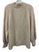 Ann Mashburn Size L Cream Cashmere Long puff sleeve Rib Knit High Neck Sweater Cream / L