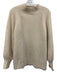 Ann Mashburn Size L Cream Cashmere Long puff sleeve Rib Knit High Neck Sweater Cream / L