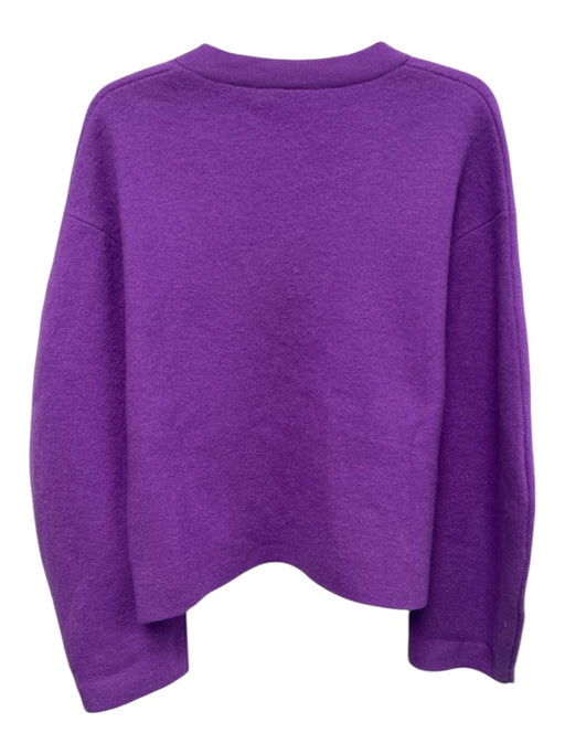 Ulla Johnson Size L Purple Wool Felted Buttons Cardigan Purple / L