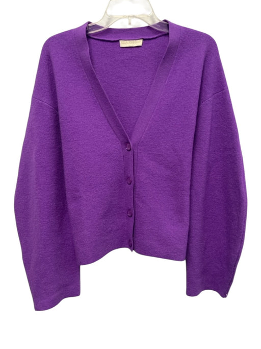 Ulla Johnson Size L Purple Wool Felted Buttons Cardigan Purple / L