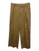 Frame Size 8 Light Brown Cotton Zip Fly High Rise Wide Leg Trouser Pants Light Brown / 8