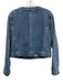 J Crew Size 12 Medium Wash Cotton Denim Gold Buttons Jacket Medium Wash / 12
