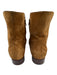 Loeffler Randall Shoe Size 12 Camel Brown Suede Side Zip Almond Toe Booties Camel Brown / 12