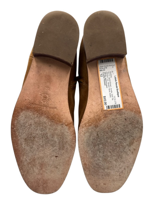 Loeffler Randall Shoe Size 12 Camel Brown Suede Side Zip Almond Toe Booties Camel Brown / 12