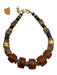 Lizzie Fortunato Orange, green, & gold Stones Chunky Hook Clasp Necklace Orange, green, & gold