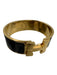 Hermes Black & Gold Enamel Bangle Logo Clic Clac Bracelet Black & Gold